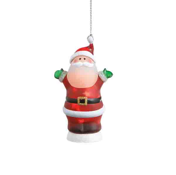 Item 261285 Small Light Up Santa Ornament