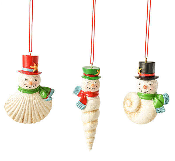 Item 262331 Snowman Seashell Ornament