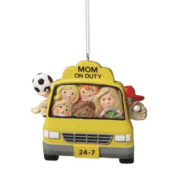 Item 262397 Mom On Duty Taxi With Kids Ornament