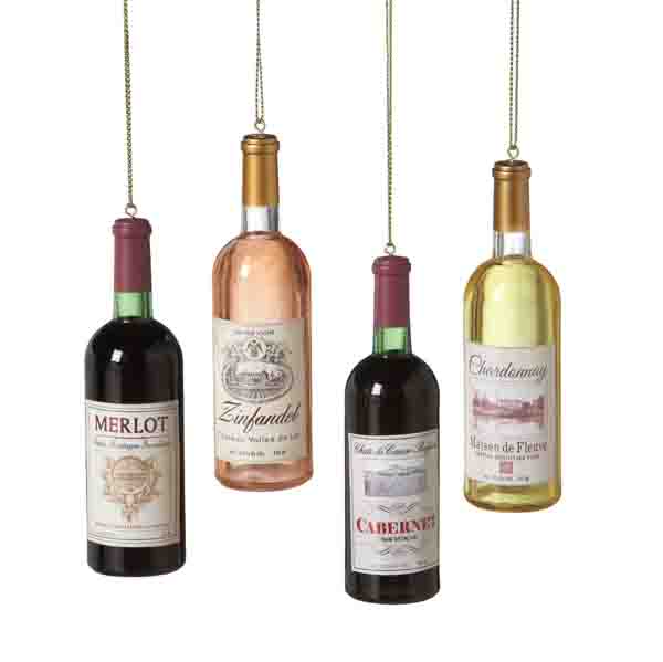 Item 262405 Merlot/Zinfandel/Cabernet/Chardonnay Wine Bottle Ornament