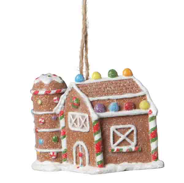 Item 262450 Gingerbread Barn Ornament