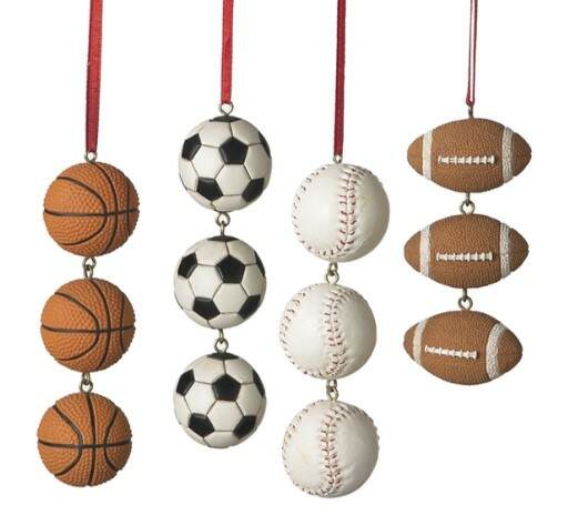 Item 262636 Triple Sports Ball Ornament