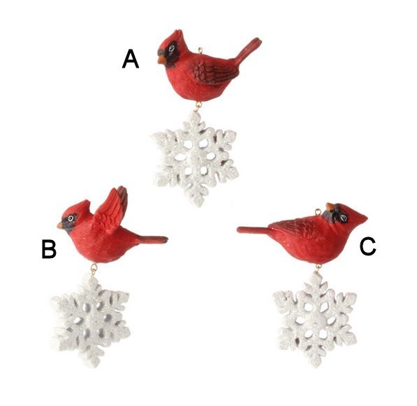 Item 281066 Cardinal On Snowflake Ornament