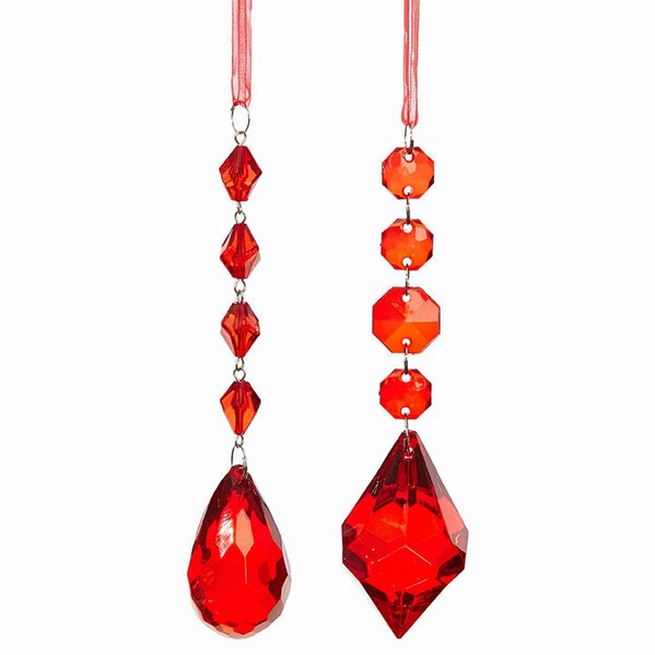 Item 281092 Red Diamond Drop Ornament
