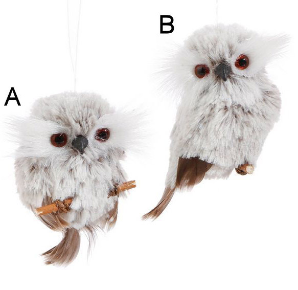 Item 281167 Gray/White Owl Ornament