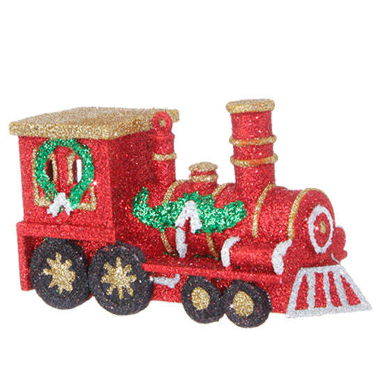 Item 281345 Glittered Train Ornament