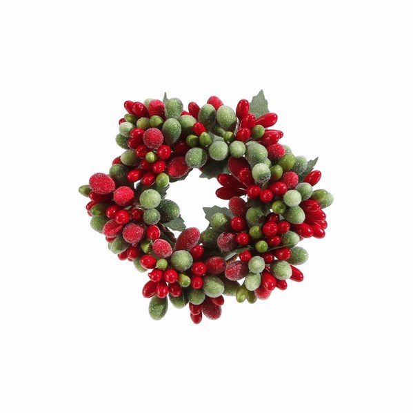 Item 281554 Red & Green Berry Candle Ring