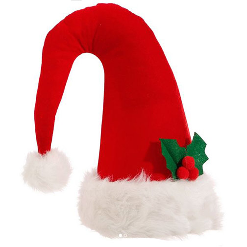 Item 281559 Wearable Santa Hat With Holly