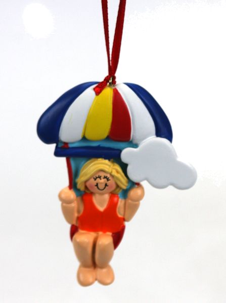 Item 289341 Parasailing Female With Blonde Hair Ornament