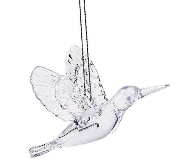Item 291230 Clear Hummingbird Ornament