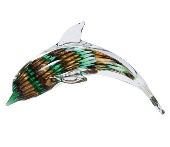 Item 294184 Swirl Dolphin Glass Art