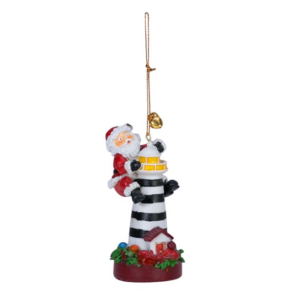 Item 294335 Myrtle Beach Santa On Lighthouse Ornament