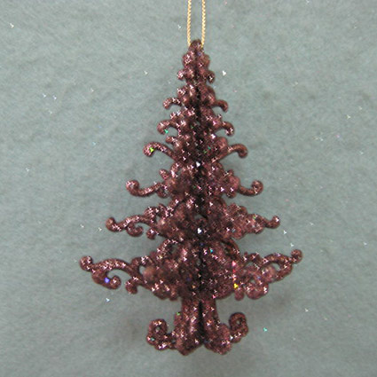 Item 302066 Brown Glittered Christmas Tree Ornament