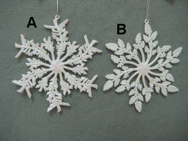 Item 302096 Iridescent White Snowflake Ornament