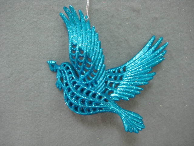Item 302193 Turquoise Lattice Dove Ornament