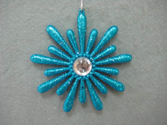 Item 302203 Turquoise Flower With Jewel Ornament