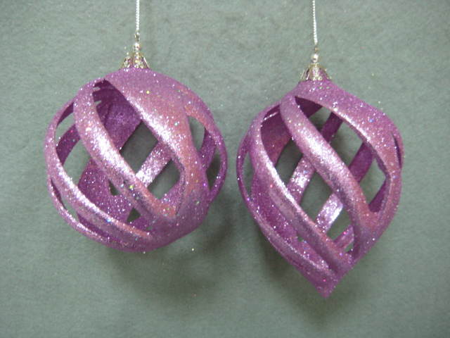 Item 302310 Taro Pink Ball/Finial Ornament
