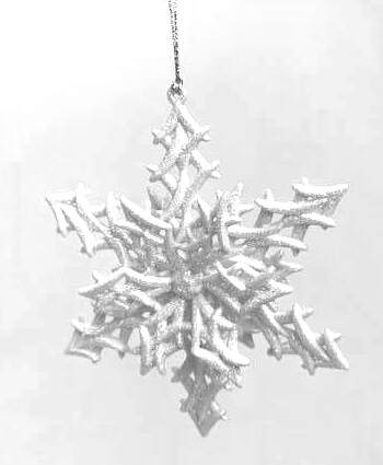 Item 302399 White Snowflake Ornament