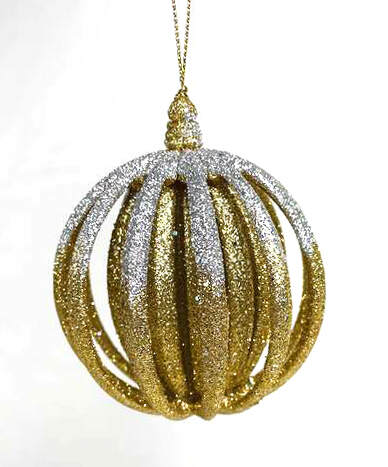 Item 302408 Gold Pattern Ball Ornament