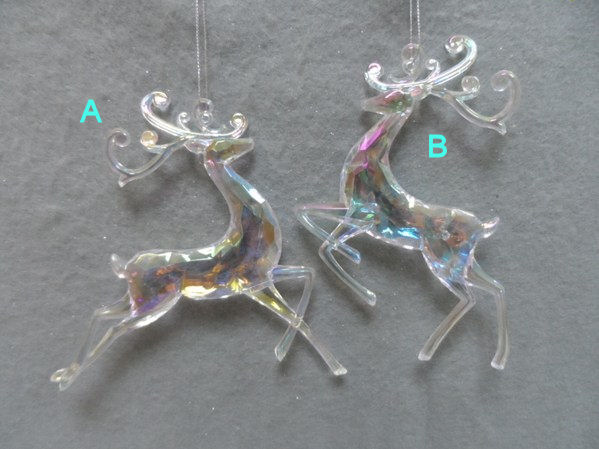 Item 303043 Clear Reindeer Ornament