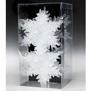Item 312006 Set of 24 Clear Snowflake Ornaments