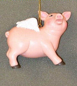 Item 312055 Flying Pig Ornament