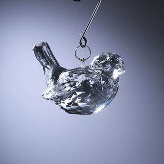 Item 312067 Clear Faux Crystal Bird Ornament