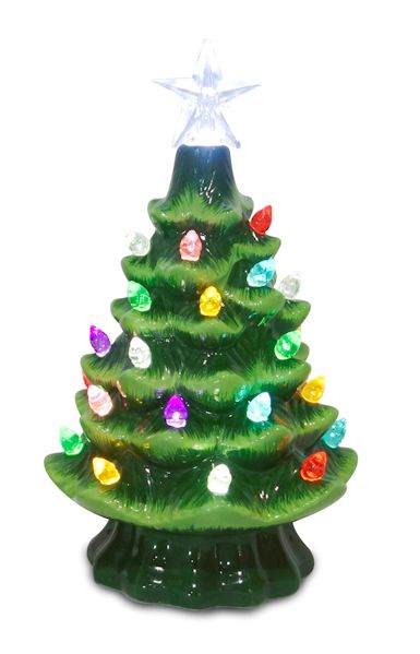 Item 322029 Green Ceramic Tabletop Christmas Tree