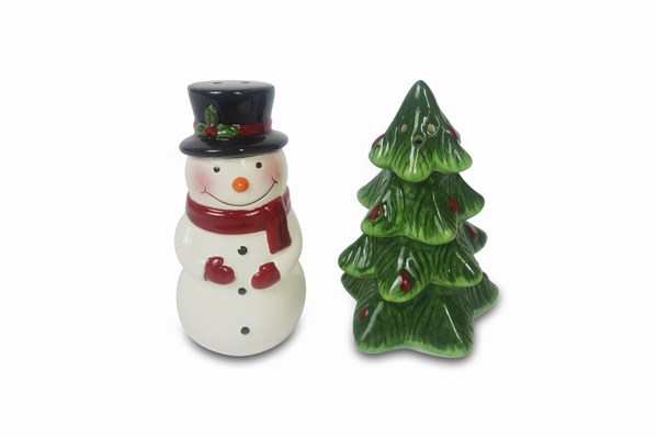 Item 322031 Snowman/Tree Salt & Pepper Shaker Set