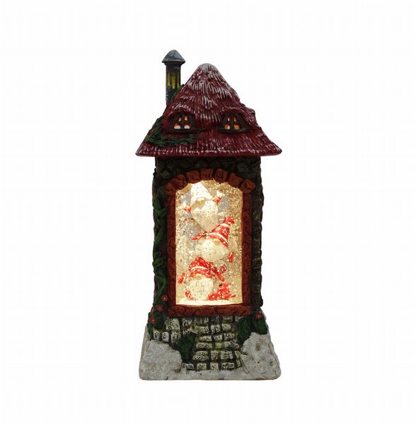 Item 322168 Gnome House Glitter Water Lantern