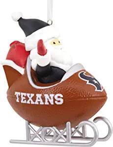 Item 333295 Houston Texans Santa Football Sled Ornament