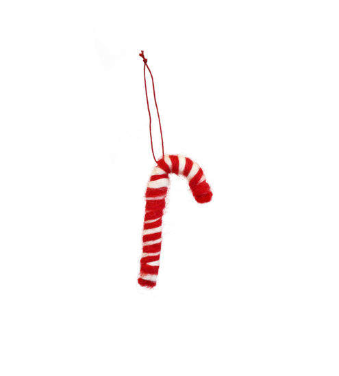 Item 340226 Small Fabric Candy Cane Ornament