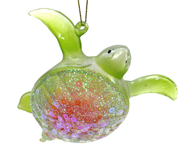 Item 351033 Sea Turtle With Glitter/Sequins Ornament