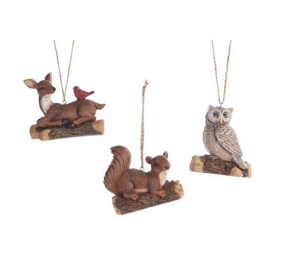 Item 360180 Deer/Squirrel/Owl Ornament