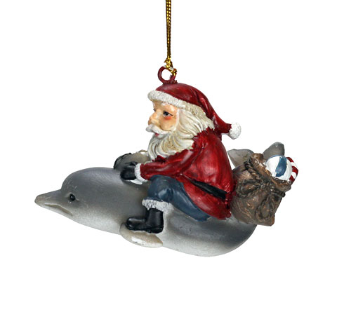 Item 396069 Santa on Dolphin Ornament
