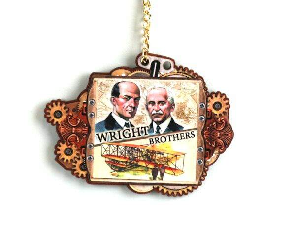 Item 398001 Wright Brothers Sign With Gear Accents Ornament
