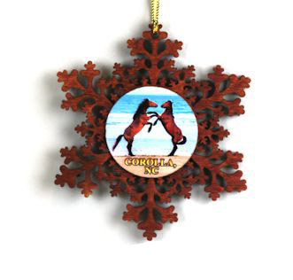 Item 398006 Corolla Horses/Snowflake Ornament