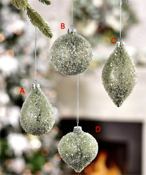 Item 408013 Silver Drop/Ball/Finial/Onion Ornament