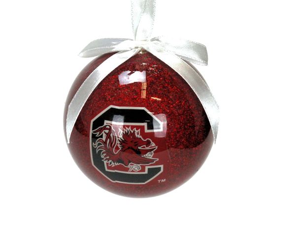 Item 416046 University of South Carolina Gamecocks Glitter Ball Ornament