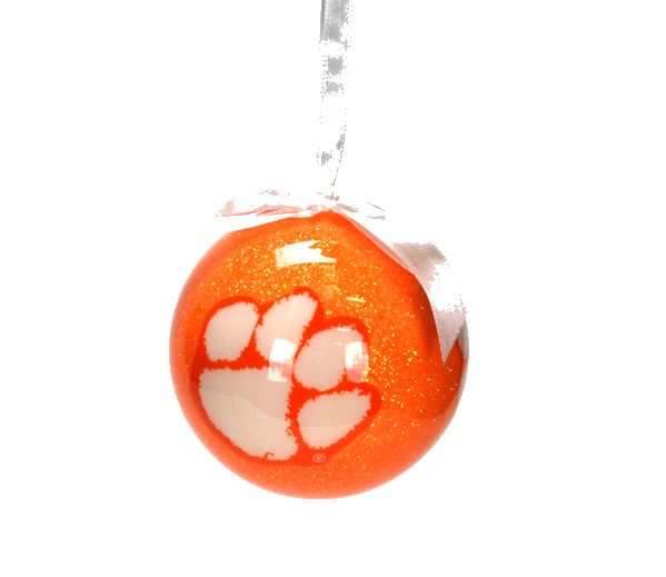 Item 416056 Clemson University Tigers Glitter Ball Ornament