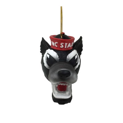 Item 416144 North Carolina State University Wolfpack Mascot Head Ornament