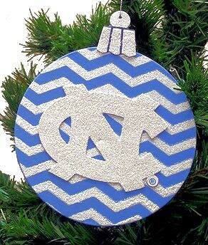 Item 416150 University of North Carolina Tar Heels Chevron Logo Ornament