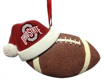 Item 416164 Ohio State University Buckeyes Santa Hat With Football Ornament