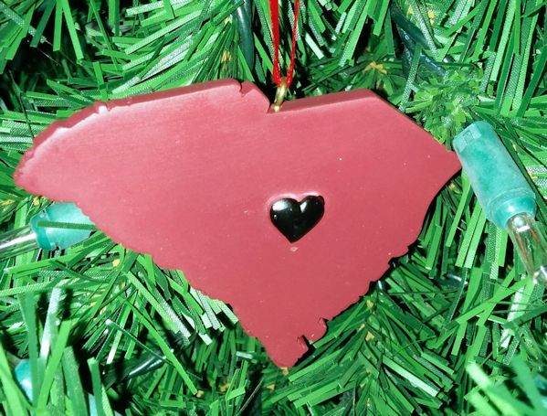 Item 416290 University of South Carolina Gamecocks Heart Ornament