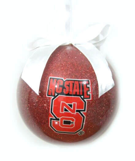 Item 416328 North Carolina State University Wolfpack Glitter Ball Ornament