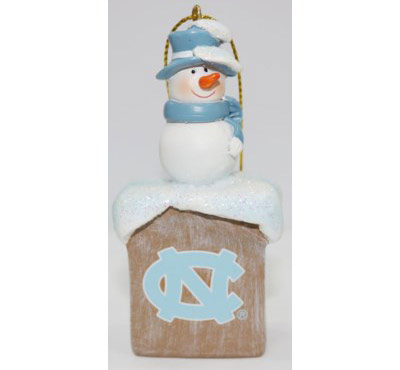 Item 416437 Unc Tar Heels Snowman Ornament