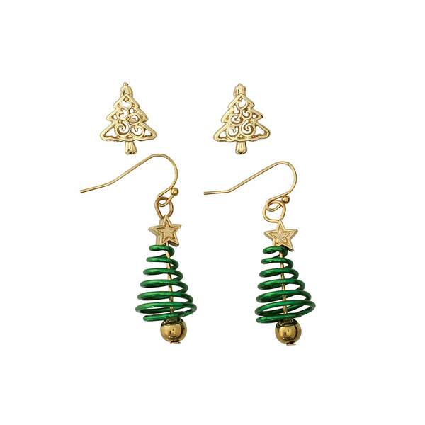 Item 418711 Duo Holiday Tree Earrings