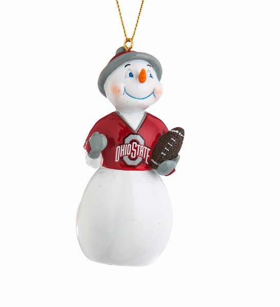 Item 420169 Ohio State University Buckeyes Snowman Ornament