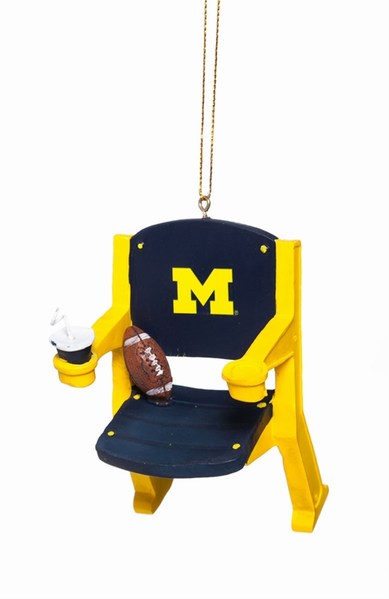 Item 420408 University of Michigan Wolverines Stadium Seat Ornament