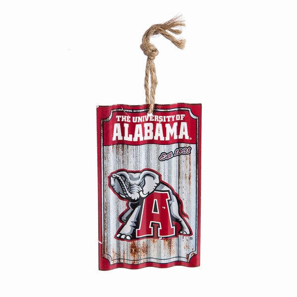 Item 420421 University of Alabama Crimson Tide Corrugate Ornament